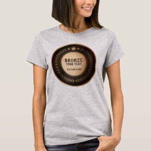 CUSTOM PRINT DIY MEDAL Bronze Champion EDITABLE T-Shirt