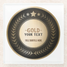 CUSTOM PRINT DIY MEDAL Gold #1 Champion EDITABLE