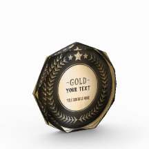 CUSTOM PRINT DIY MEDAL Gold #1 Champion EDITABLE