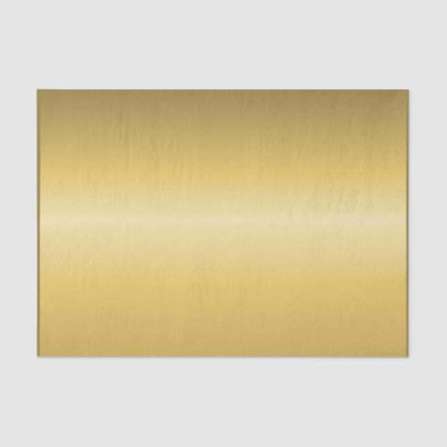 Custom Print Effect Yellow Gold Metallic Tissue Paper (Front)