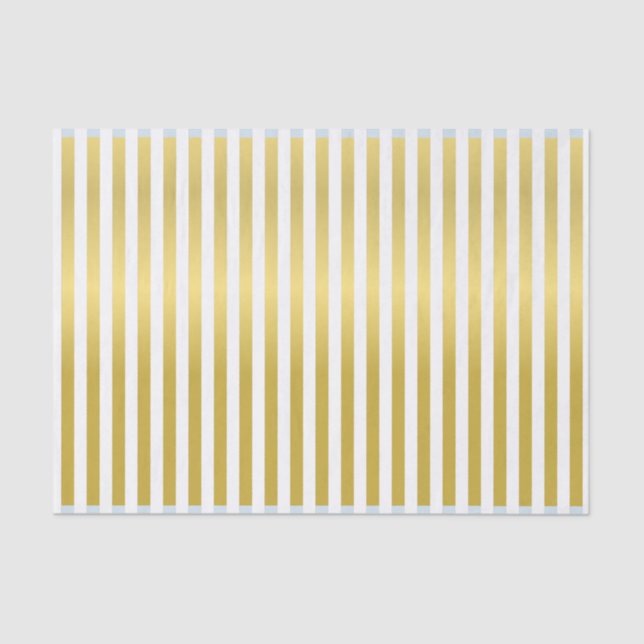 Custom Print Gold Effect Striped Tissue Paper (Front)