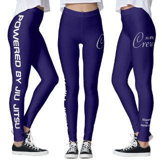 Custom Print Jiu Jitsu Crew Blue Spats Leggings