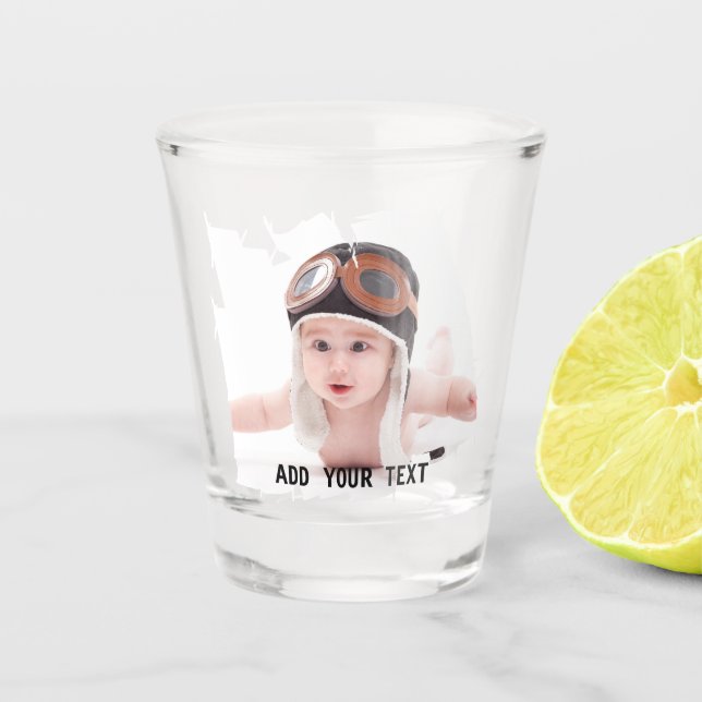 Custom Print Personalised Photo Shot Glass (Front)