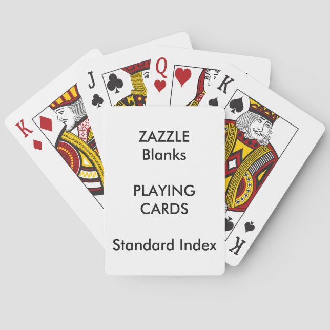 Custom Print STANDARD INDEX Playing Cards Blank (Back)