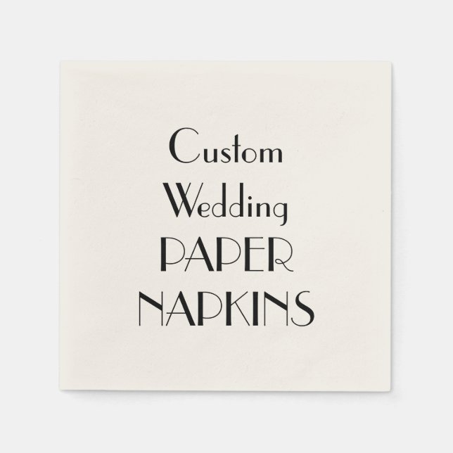 Custom Print Wedding Party Paper Napkins (Front)