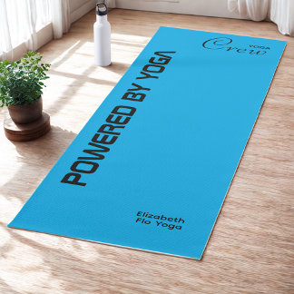 Custom Print Yoga Crew Azure Blue Yoga Mat