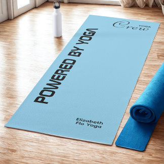 Custom Print Yoga Crew Baby Blue Mat