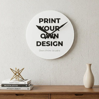 Custom Print Your Own | Printing My Own To Order Round Clock