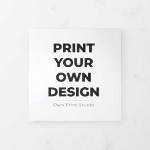 Custom Print Your Own   Printing My Own To Order Tri-Fold Card