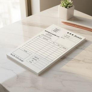 Custom Printable Form & Business Logo Invoice Pad Post-it Notes