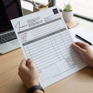 Custom Printable Order Form Business Logo Invoice Notepad