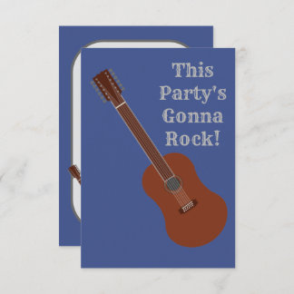 Custom Printed 12-String Guitar Party Invitations
