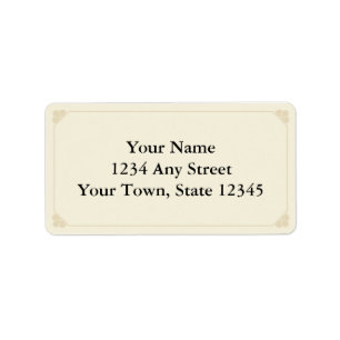 Custom Printed Address Labels - Ecru & Beige
