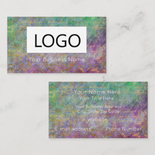 Custom Printed Business Cards Gold Peacock Colours