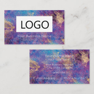 Custom Printed Business Cards - Peacock Colours