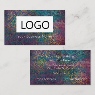 Custom Printed Business Cards - Peacock Colours