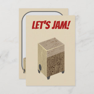 Custom Printed Cajon Drum Party Invitations