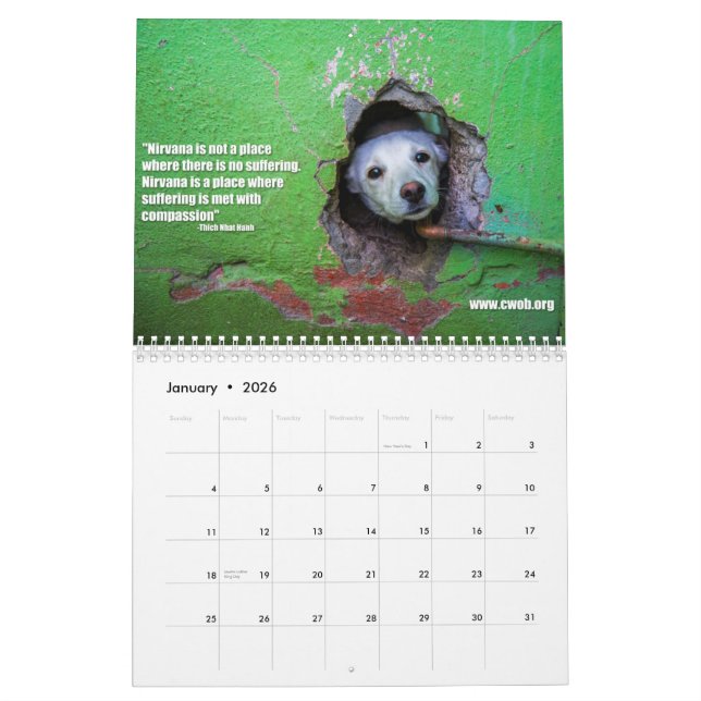 Custom Printed Calendar (Jan 2026)