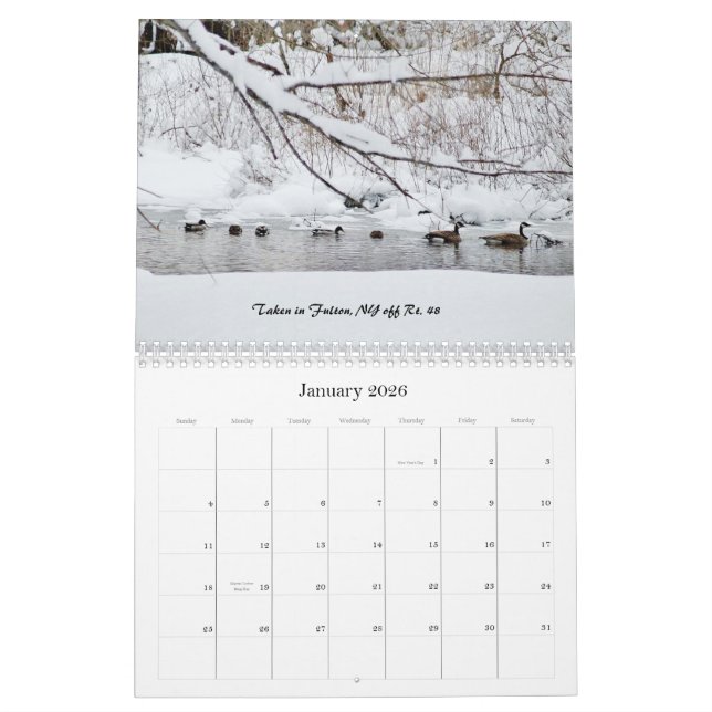 Custom Printed Calendar Scenes of Oswego County (Jan 2026)