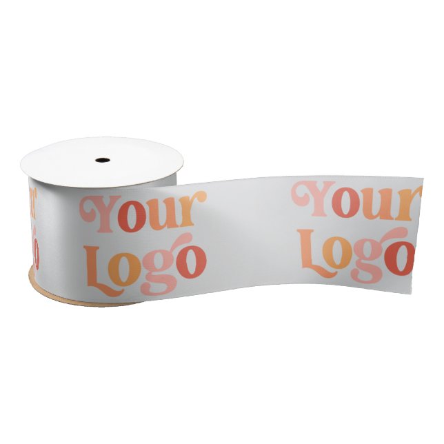 Custom Printed Company Logo Branded Gift Wrapping Satin Ribbon (Spool)
