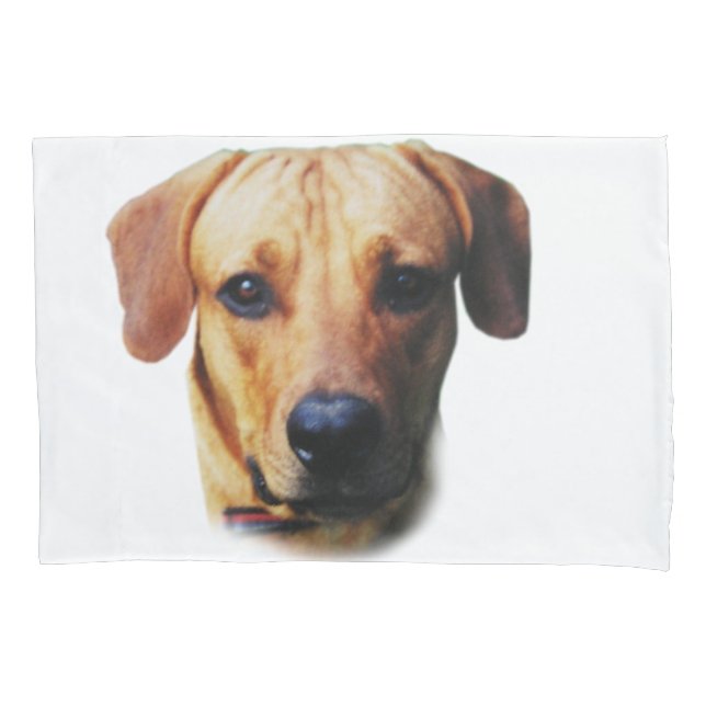 Custom Printed Dog Photo On Pillow Case (Front)