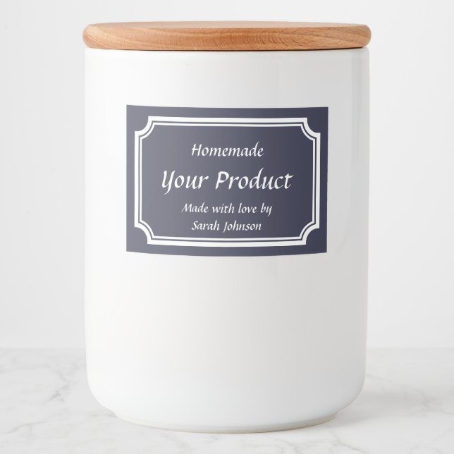 Custom printed food canning template mason jar food label (Front)