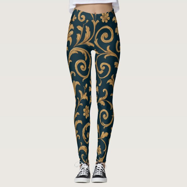"Custom Printed Leggings – Stylish, Comfortable, (Front)