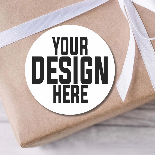 Custom Printed Logo Small Business Personalised Classic Round Sticker (Creator Uploaded)