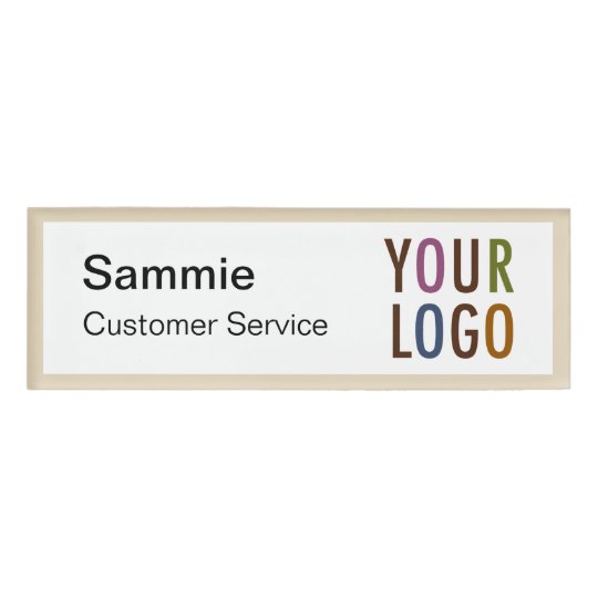 Custom Printed Name Badge with Logo