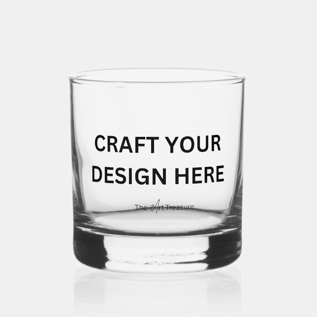 Custom Printed – Upload Your Own Design Whiskey Glass (Front)