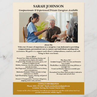 Custom Private Caregiver Flyer