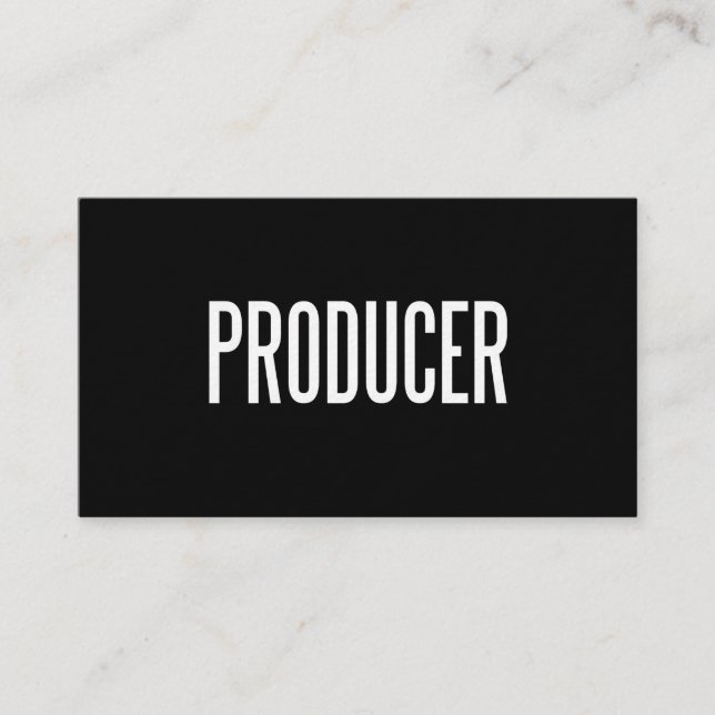 Custom Producer business card (premium paper) (Front)