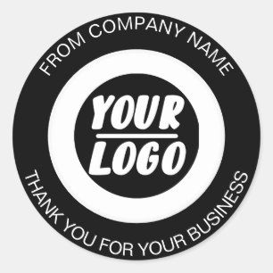 custom Professional Business Logo , company name  Classic Round Sticker