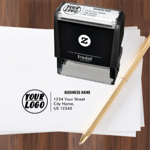 Custom Professional Business Logo Return Address  Self-inking Stamp