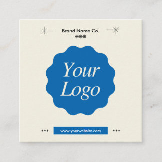 Custom Professional Business Minimalist Logo Brand Square Business Card