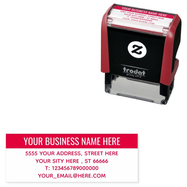 Custom Professional Colour Address Stamp Template (In Situ)