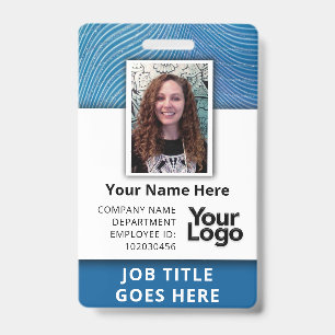 Custom Professional Corporate Employee Photo Name  ID Badge