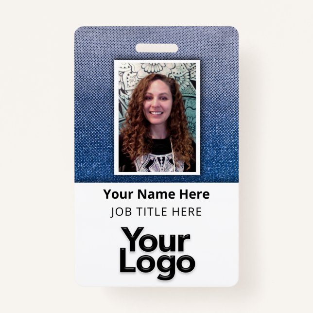 Custom Professional Corporate Employee Photo Name  ID Badge (Front)