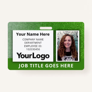 Custom Professional Corporate Employee Photo Name  ID Badge