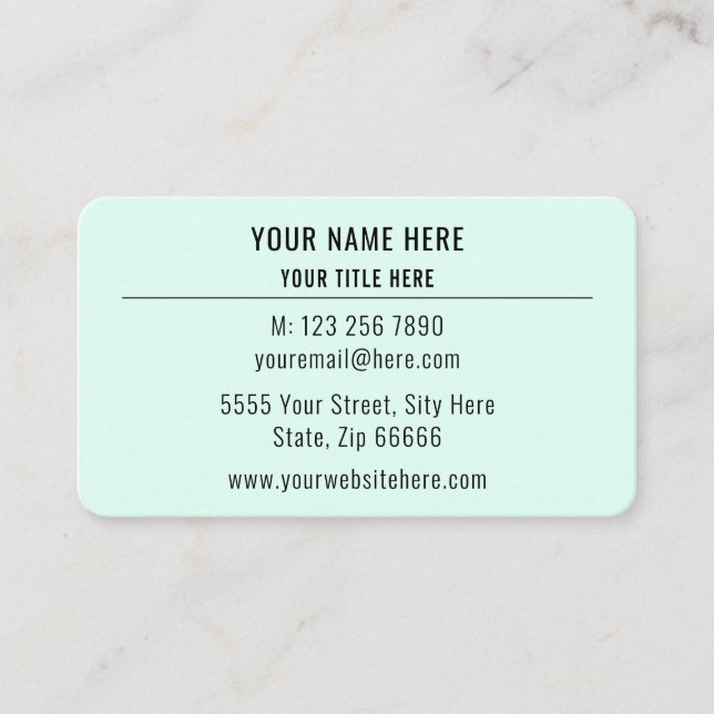 Custom Professional Design Business Card with Logo (Front)