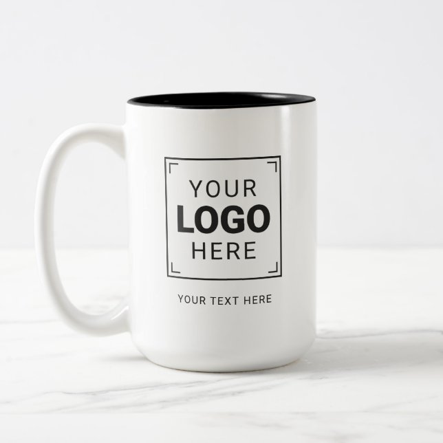 Custom Professional Logo Business Two-Tone Coffee Mug (Left)