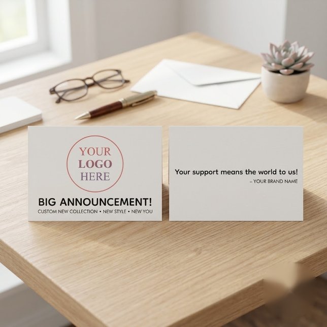 Custom Professional Logo – No Minimum Order Announcement (Creator Uploaded)