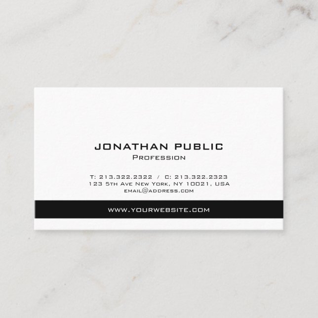 Custom Professional Modern Elegant Simple Template Business Card (Front)
