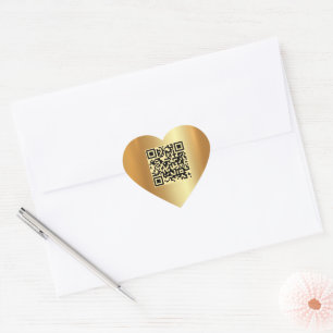 Custom Professional Modern Elegant Template Gold Heart Sticker