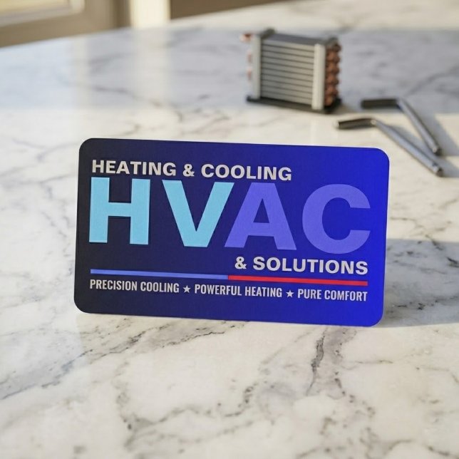 Custom Professional Modern HVAC Services Business Card (best hvac business cards)