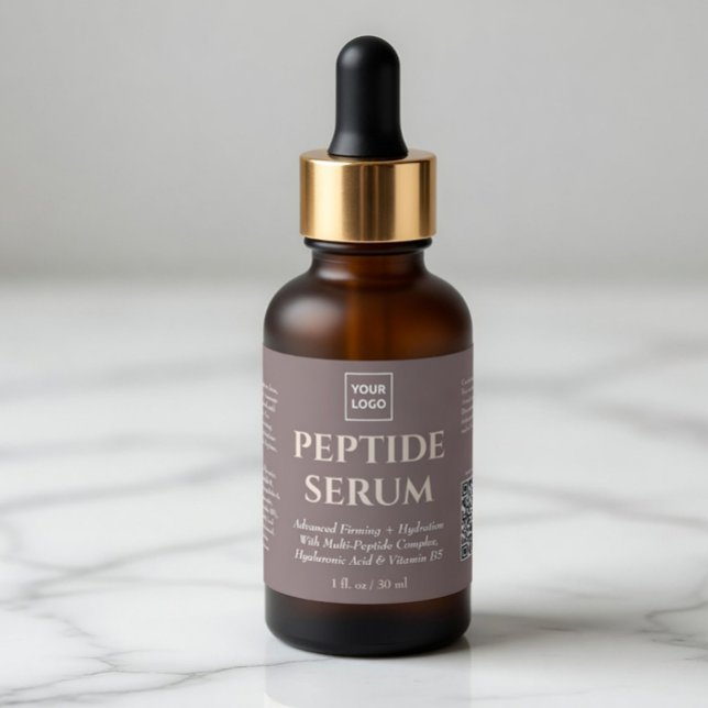 Custom Professional Peptide Serum Skincare Label (Creator Uploaded)