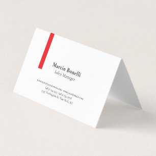 Custom Professional Plain Black & White Classical Business Card