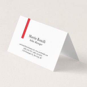 Custom Professional Plain Black & White Classical Business Card