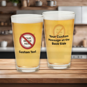 Custom Prohibition Circle Sign Glass