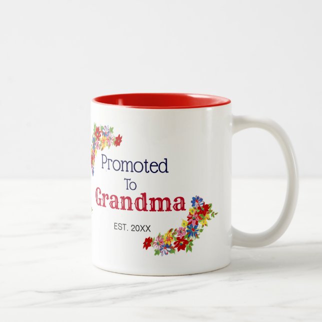 Custom Promoted To Grandma Mug (Right)